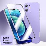 Wholesale Ultra Slim Tempered Glass Full Body Screen Protector Protection Phone Cover Case for Apple iPhone 13 [6.1] (Purple)